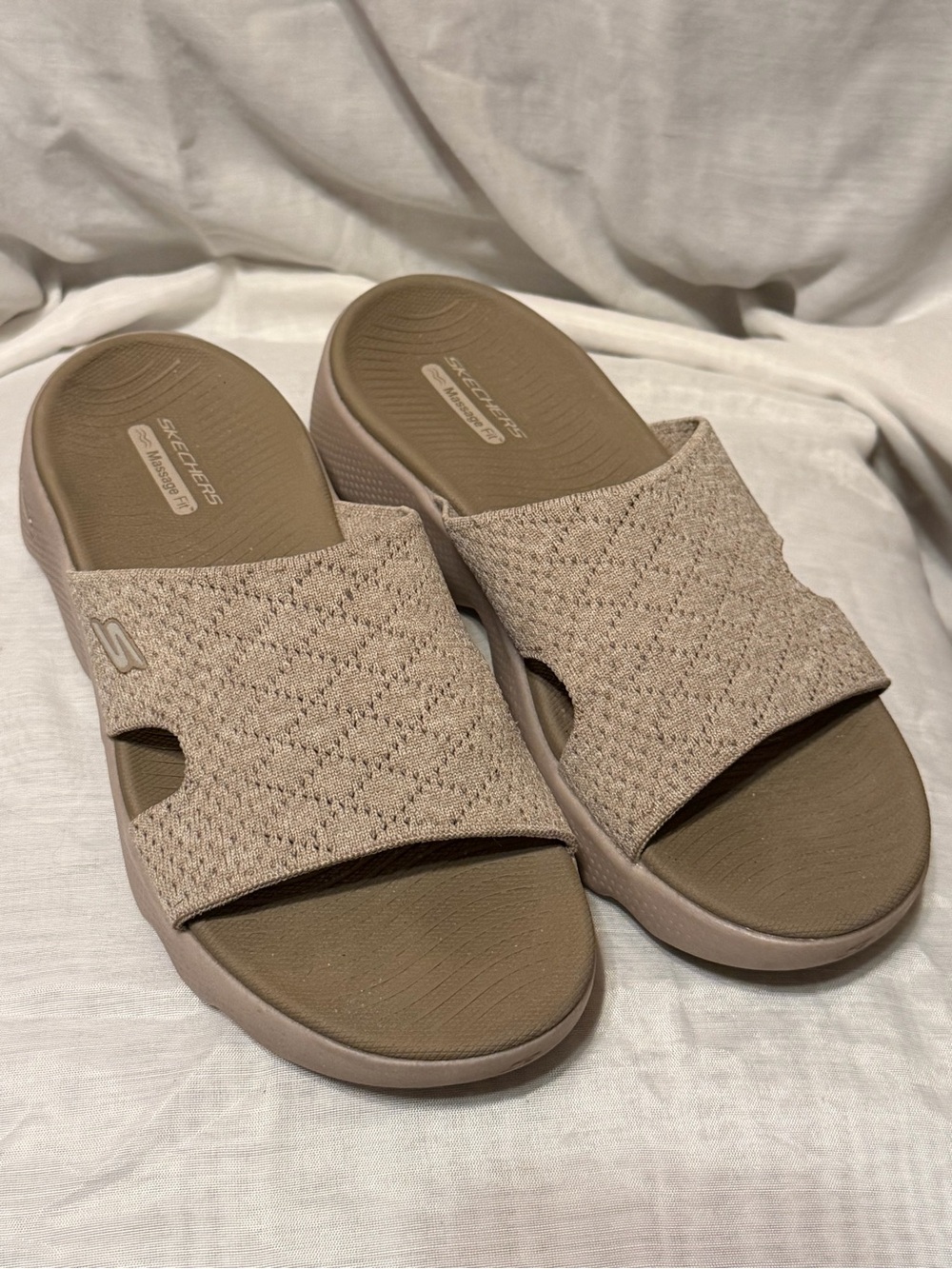 Skechers Women's Taupe GO Walk Flex slip-ins - Picture 2 of 6